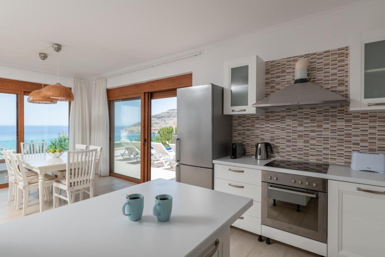Villa Milena With Private Pool, Vlicha Beach Lindos Extérieur photo