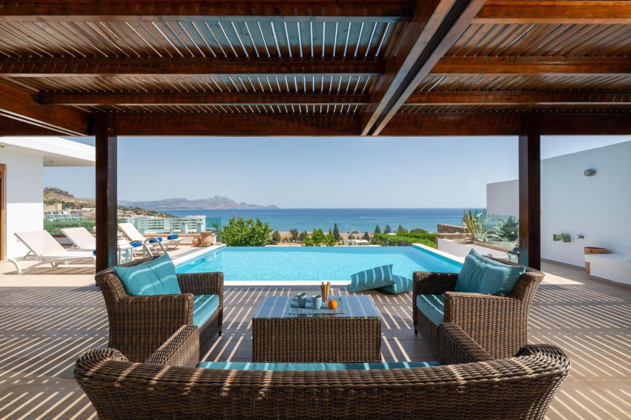 Villa Milena With Private Pool, Vlicha Beach Lindos Extérieur photo